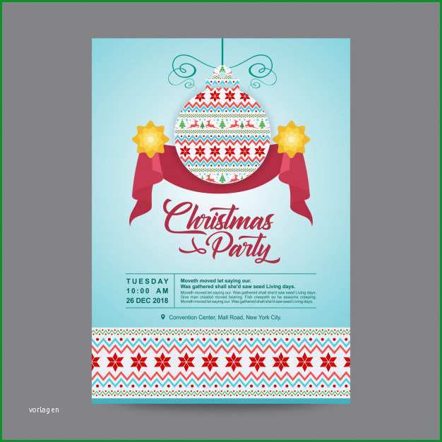 weihnachtsfeier plakat oder flyer design vorlage