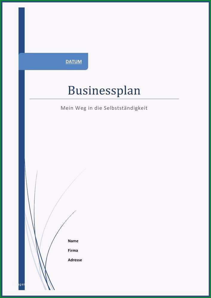 businessplan deckblatt