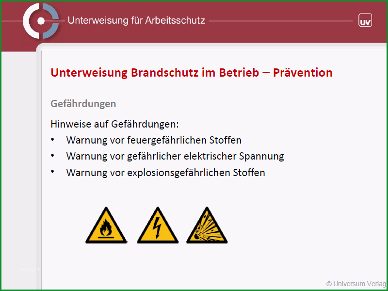 unterweisung brandschutz im betrieb praevention